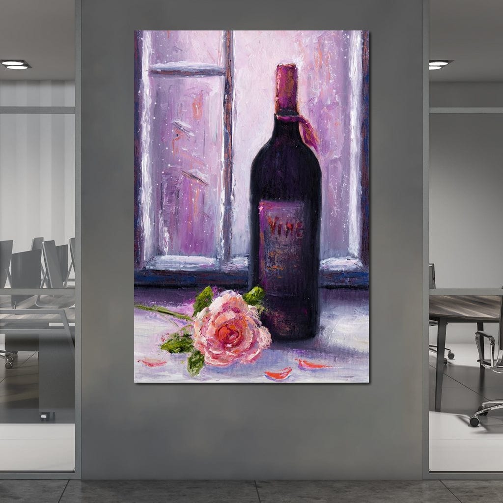 Wine & Roses Canvas Wall Art