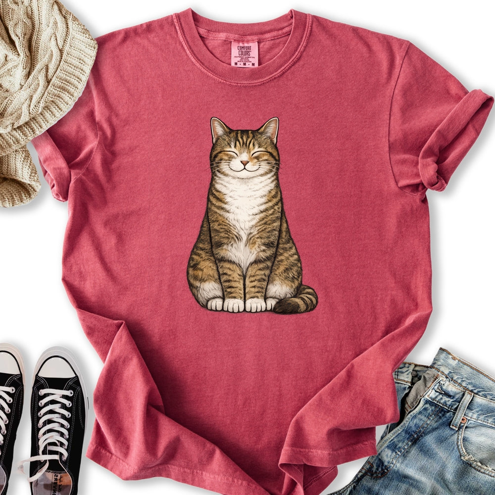 Smiling Brown Mackerel Tabby Relaxed Tee