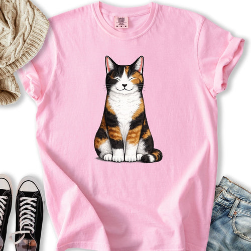 Smiling Calico Cat Relaxed Tee