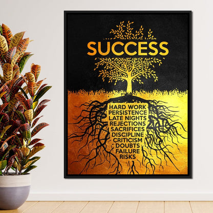 Success Tree Canvas Wall Art