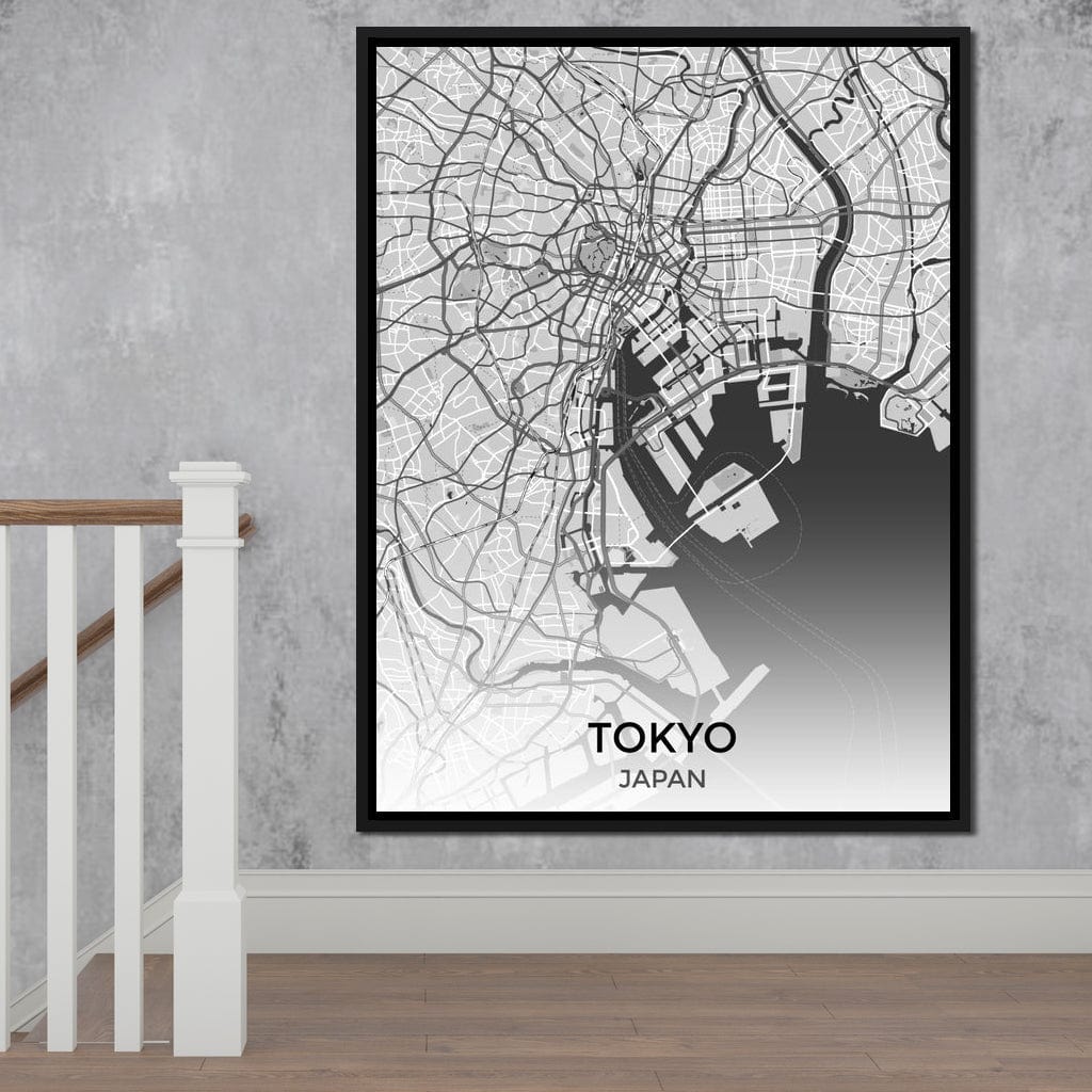 Map of Tokyo, Japan Canvas Wall Art