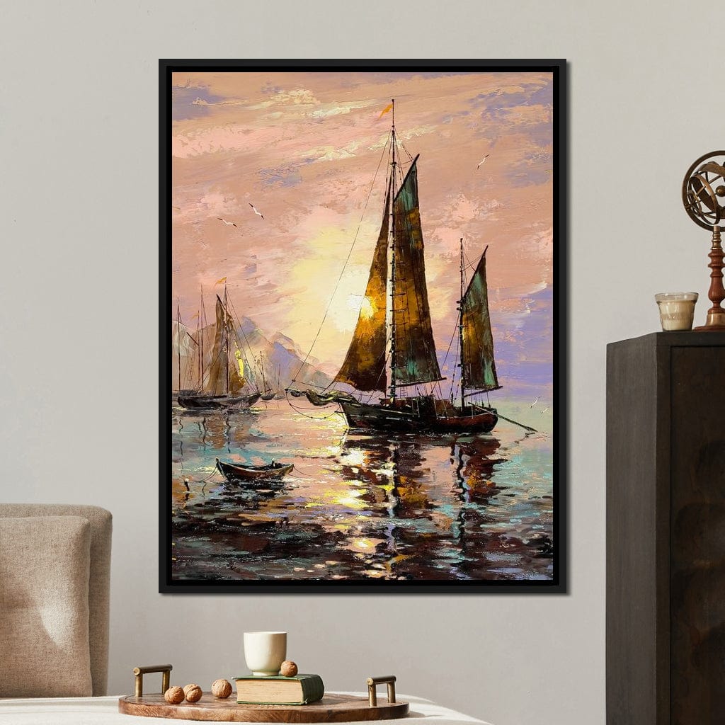 Spanish Sailing Boats Canvas Wall Art