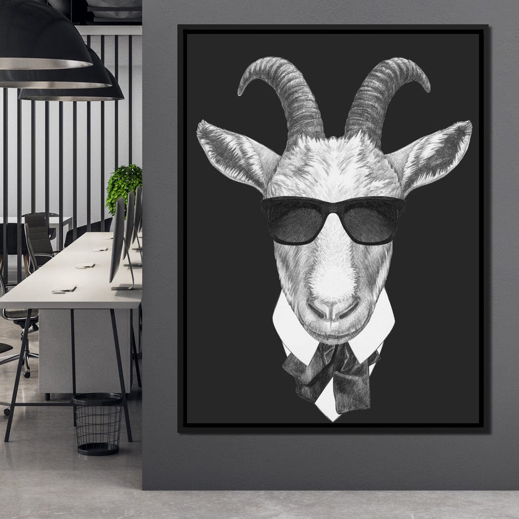 Dressed Up Goat Canvas Wall Art