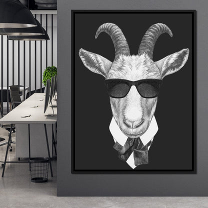 Dressed Up Goat Canvas Wall Art