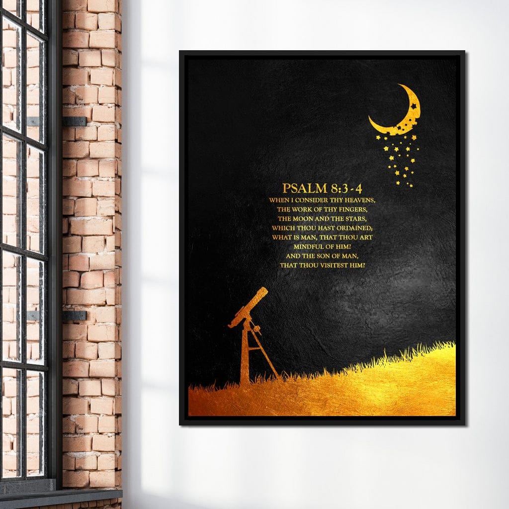 Psalm 8:1-4 Canvas Wall Art