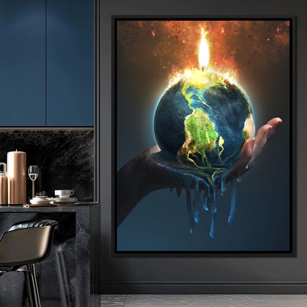 Holding the Earth Canvas Wall Art