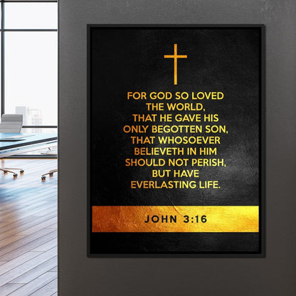 John 3:16 Canvas Wall Art