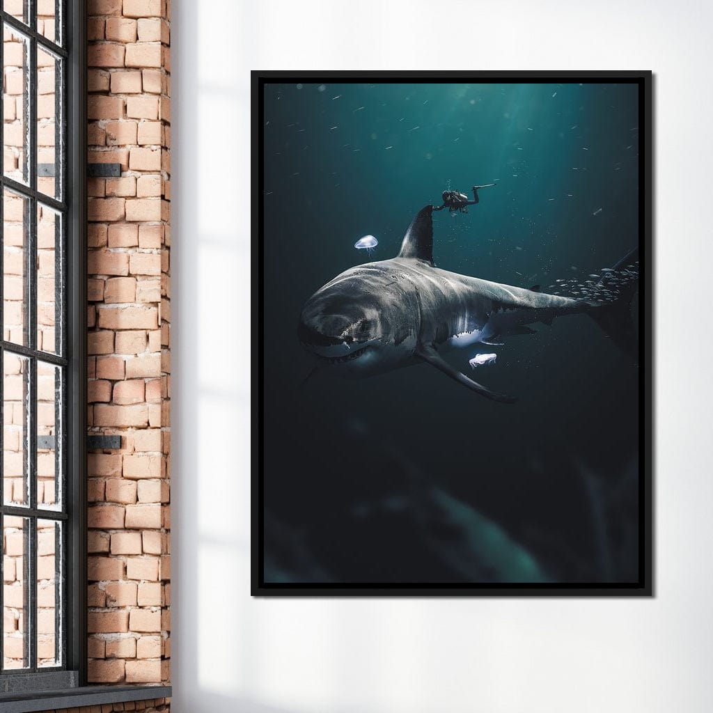 Megalodon Canvas Wall Art