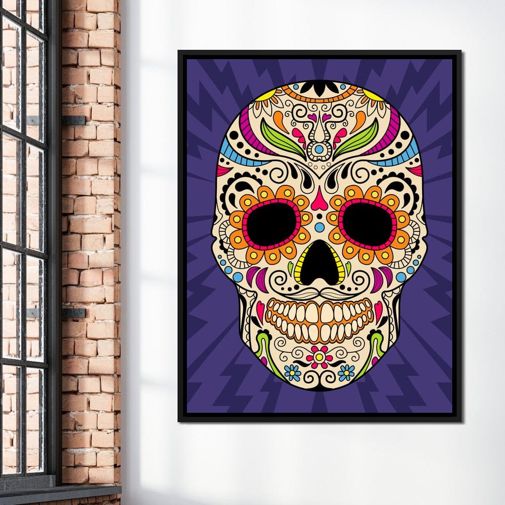 Mexican Skull Canvas Wall Art