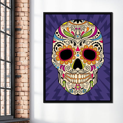 Mexican Skull Canvas Wall Art
