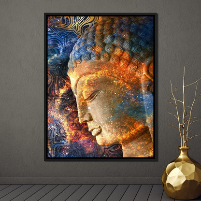 Buddha's Profile Canvas Wall Art