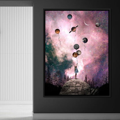 Rose Space Canvas Wall Art