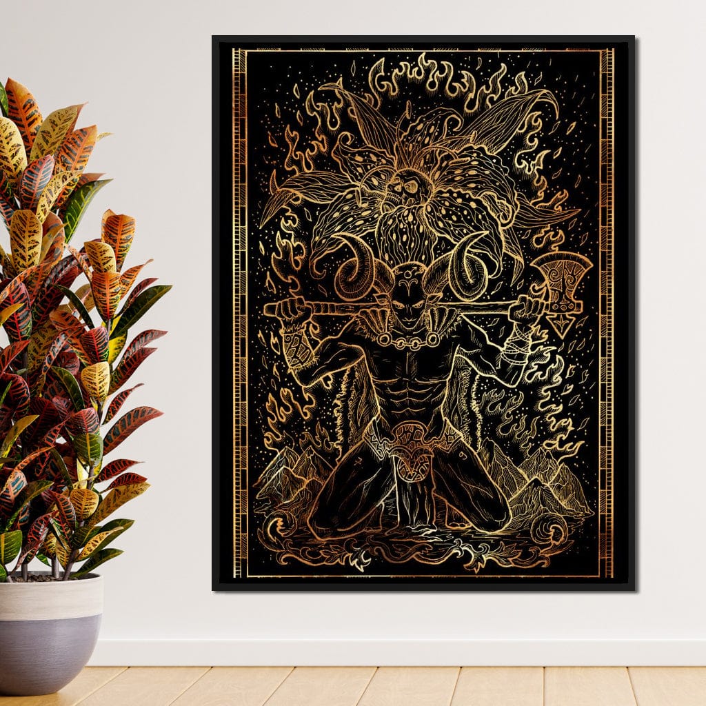 Zodiac sign Aries Canvas Wall Art