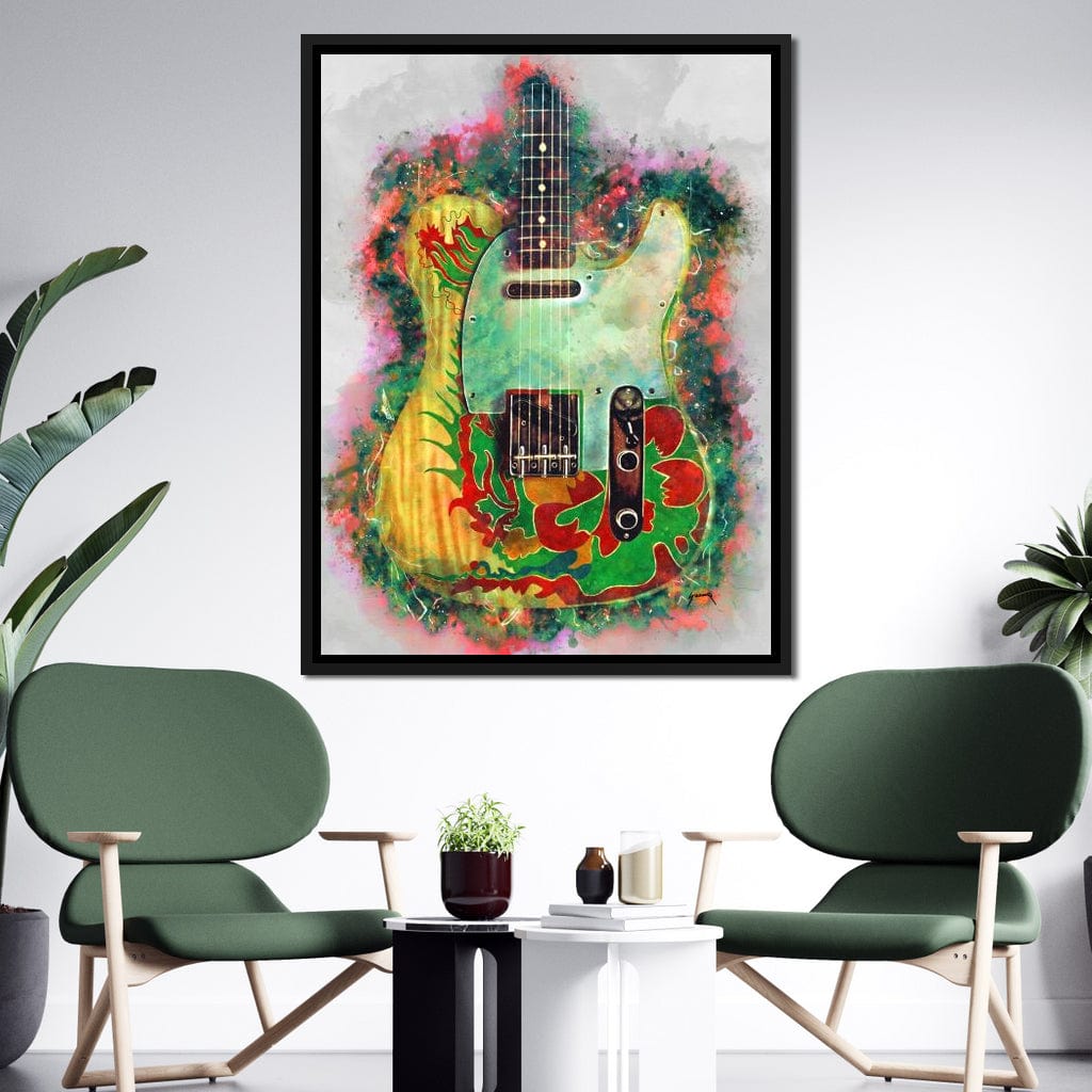 Jimmy Page's Guitar Canvas Wall Art