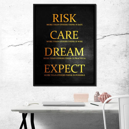 Risk More Canvas Wall Art