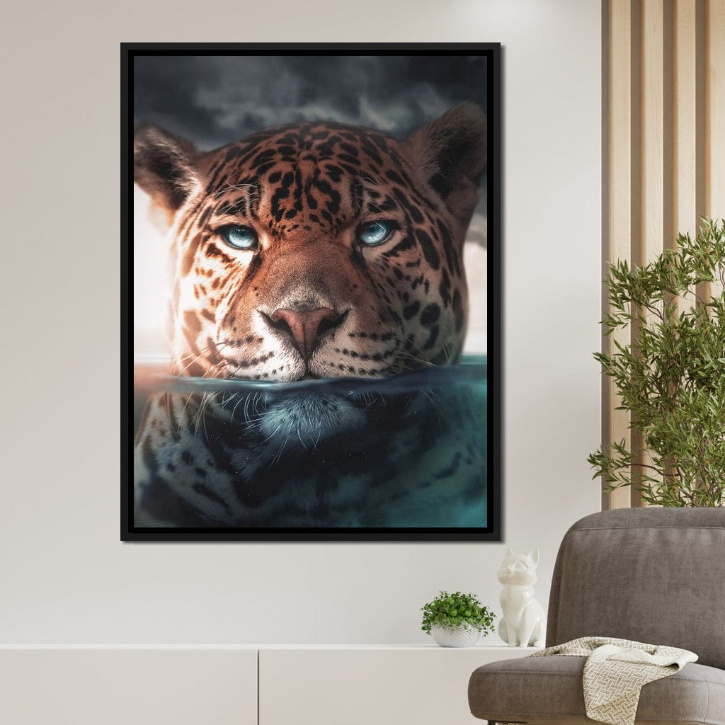 Leopard Underwater Canvas Wall Art
