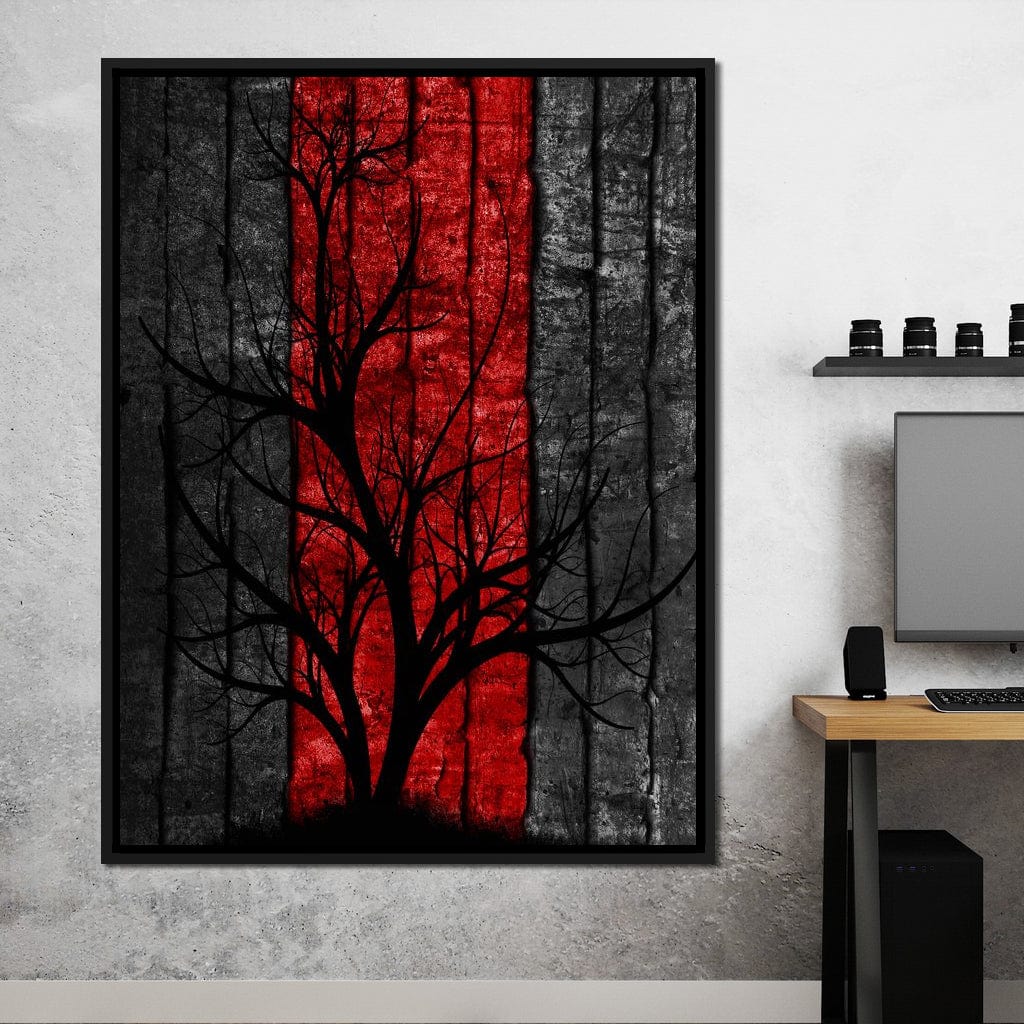 Silhouette Tree Canvas Wall Art