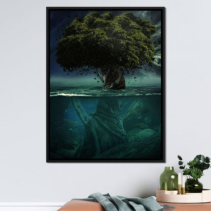 Alone in Depth Canvas Wall Art
