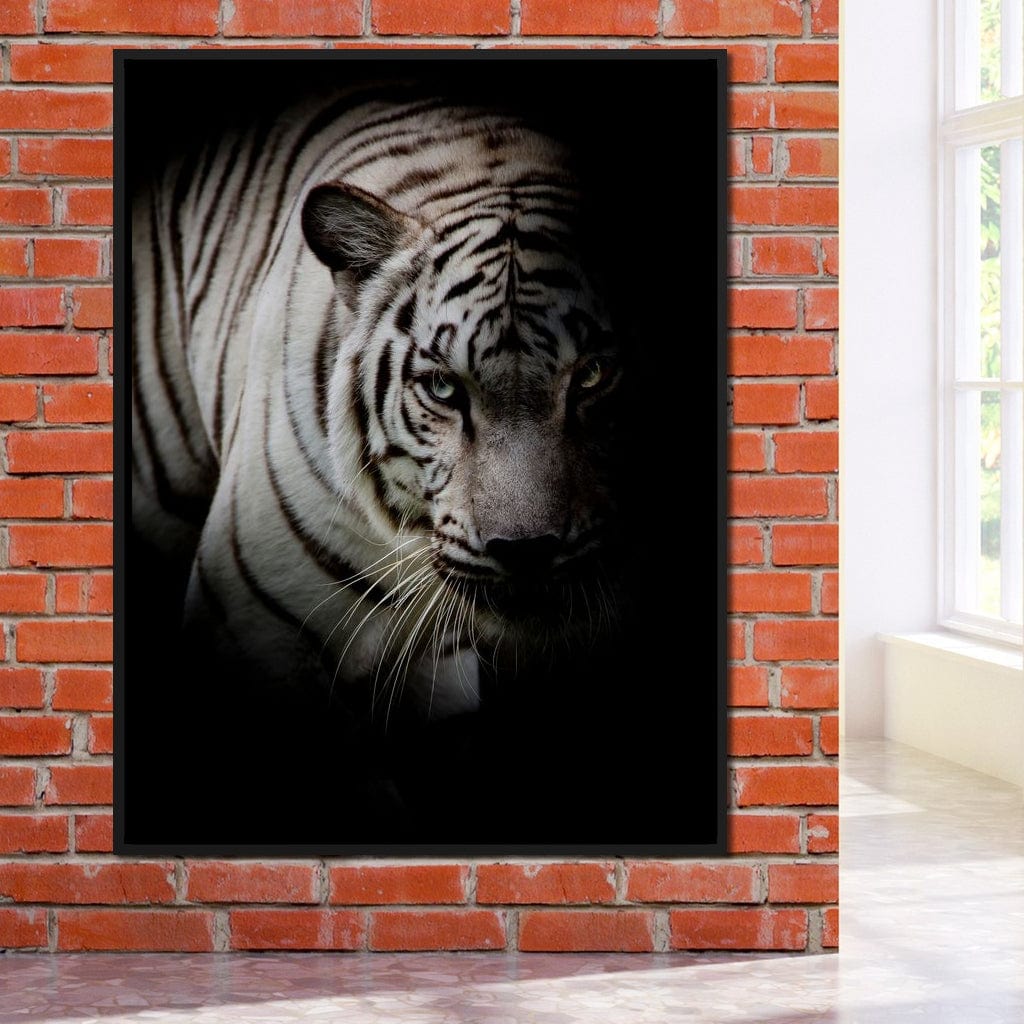 Black and White Tiger Canvas Wall Art