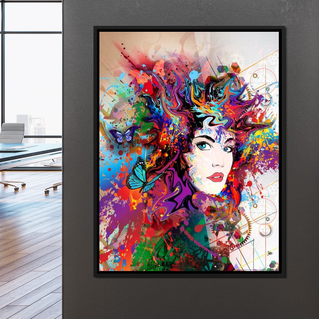 Psychedelic Portrait Canvas Wall Art