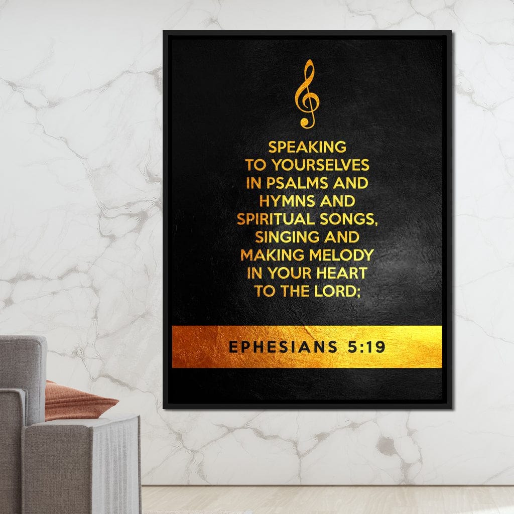 Ephesians 5:19 Canvas Wall Art