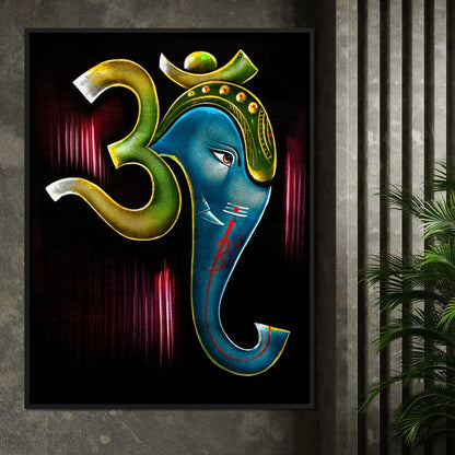 Ganesh Diwali Canvas Wall Art
