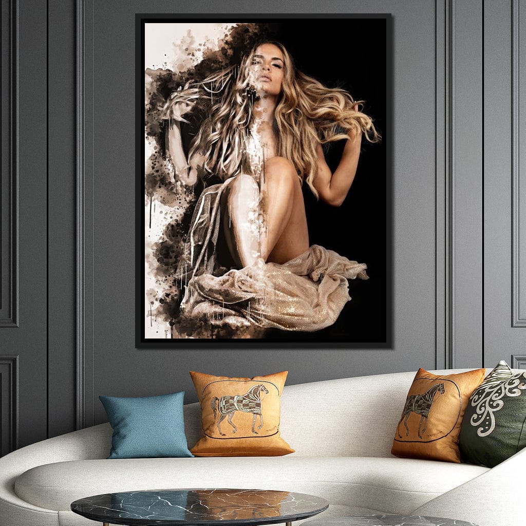 Golden Beauty Canvas Wall Art