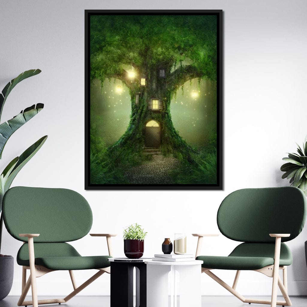 Magical Tree House Canvas Wall Art