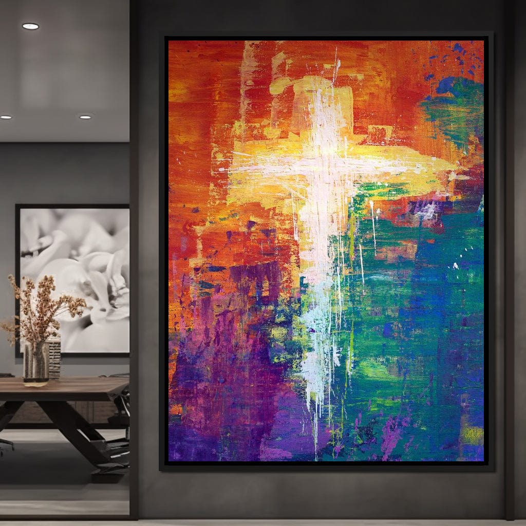 Abstract Cross Canvas Wall Art