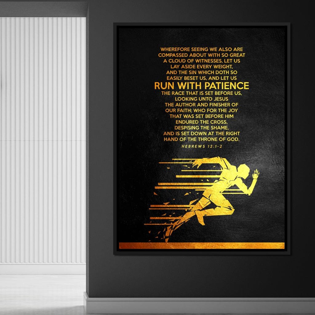 Hebrews 12:1-2 Canvas Wall Art