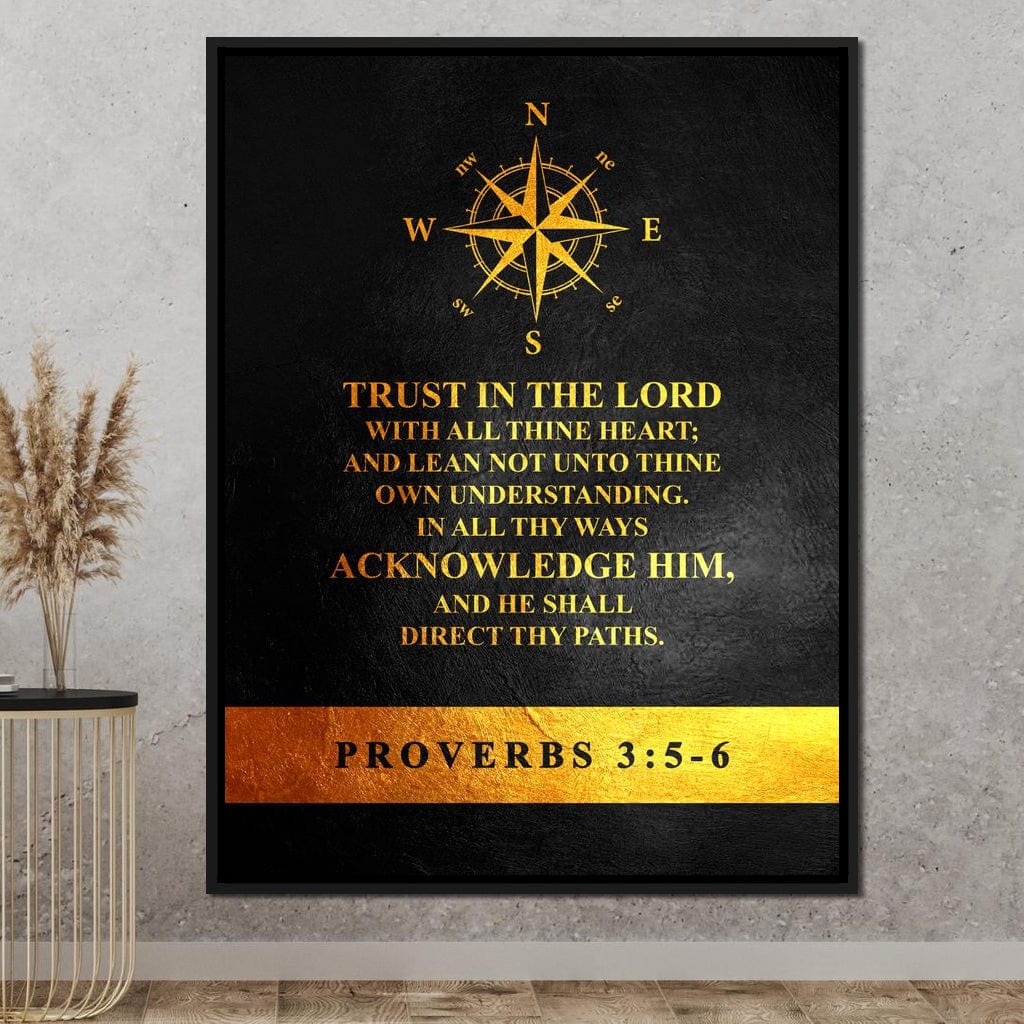 Proverbs 3:5-6 Canvas Wall Art