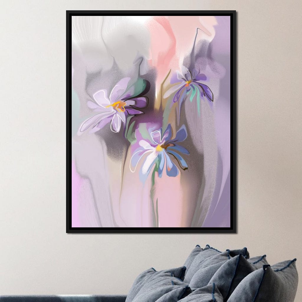 Purple Daisies Canvas Wall Art
