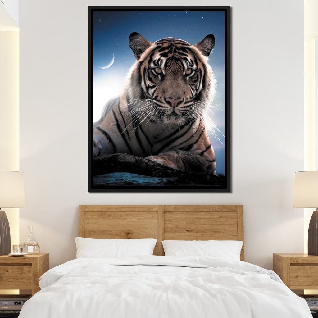 Tiger Moon Canvas Wall Art