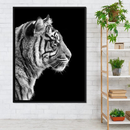 Black and White Sumatran Tiger Canvas Wall Art