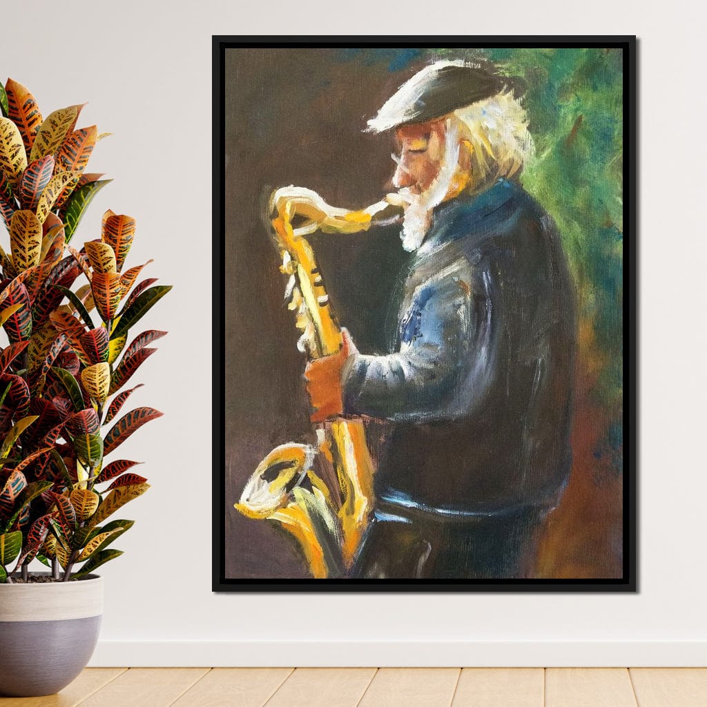 Saxophone Maestro Canvas Wall Art