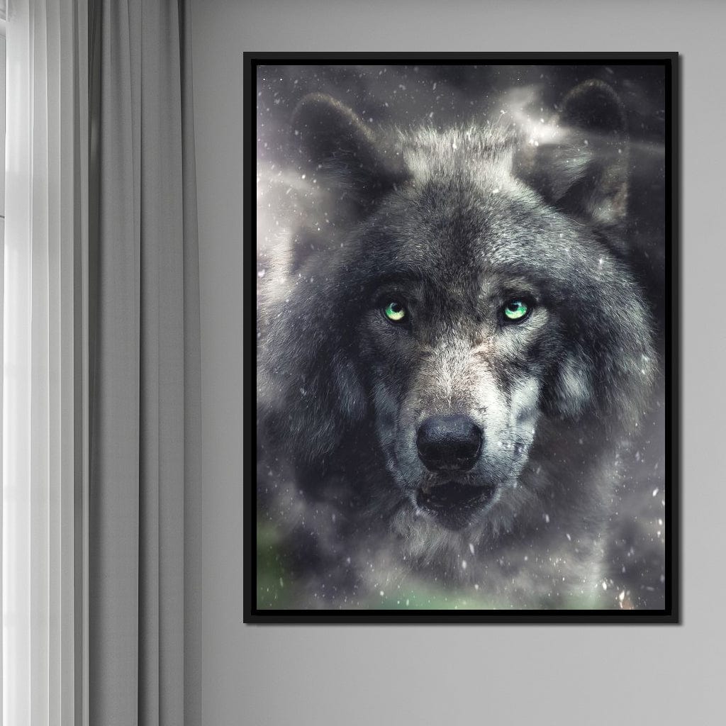 Midnight Wolf Canvas Wall Art