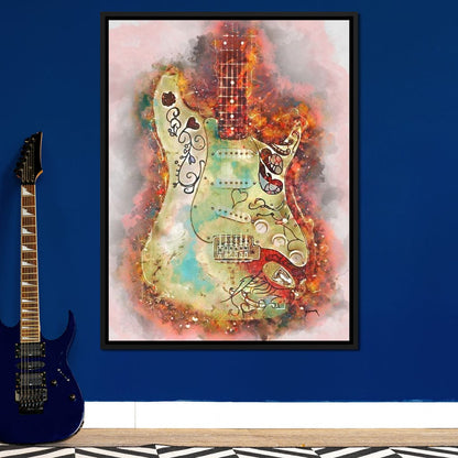 Jimi Hendrix's Guitar Canvas Wall Art