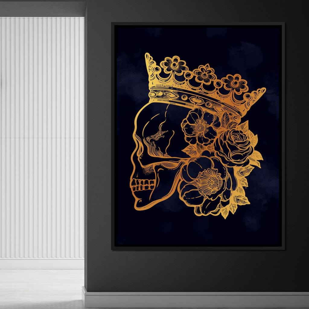 Skull Crown Canvas Wall Art
