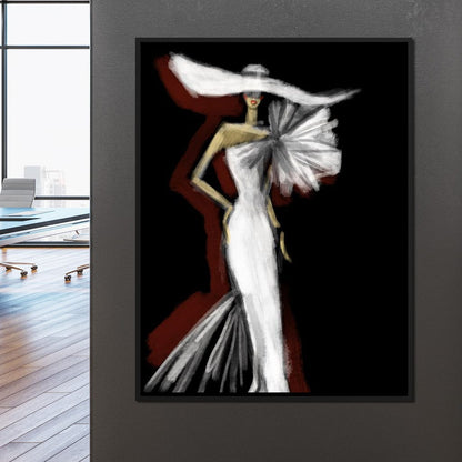 The White Dress Canvas Wall Art