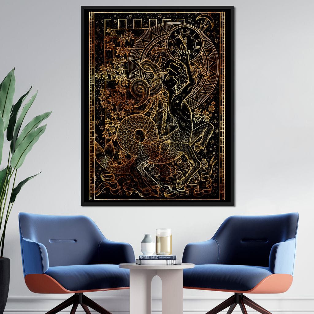 Zodiac sign Capricorn Canvas Wall Art