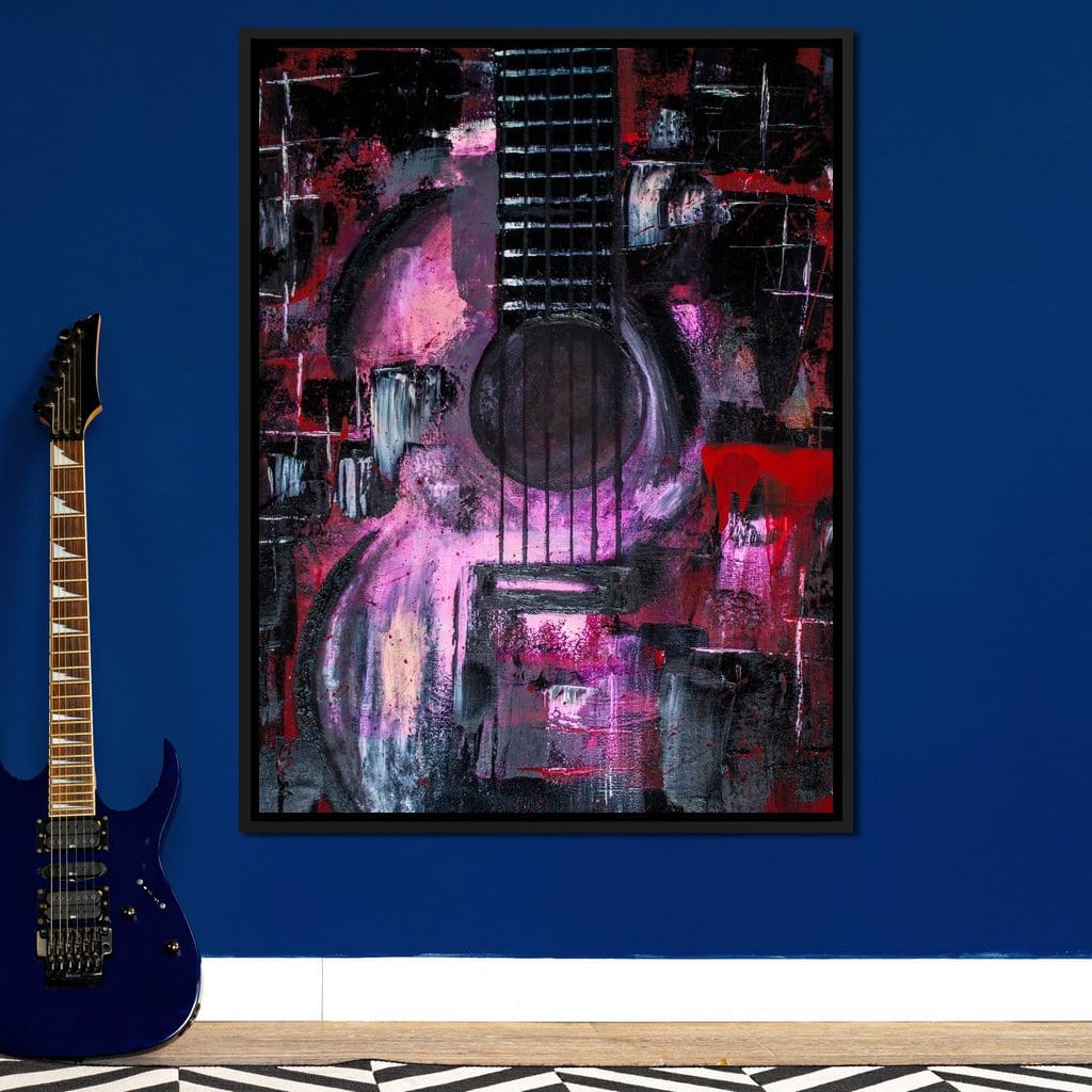 Abstract Guitar Canvas Wall Art
