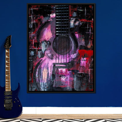 Abstract Guitar Canvas Wall Art
