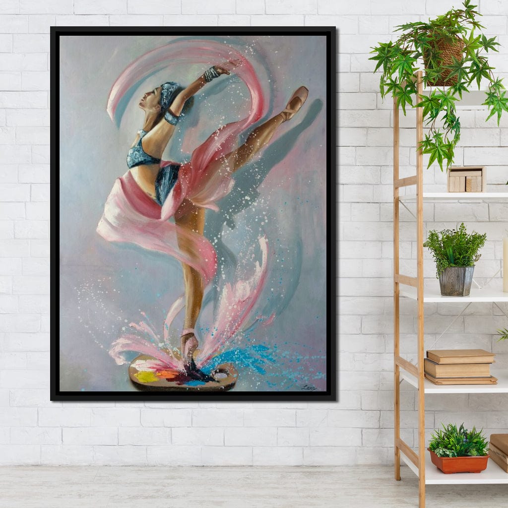 Ballet Dancer Artist Palette Canvas Wall Art