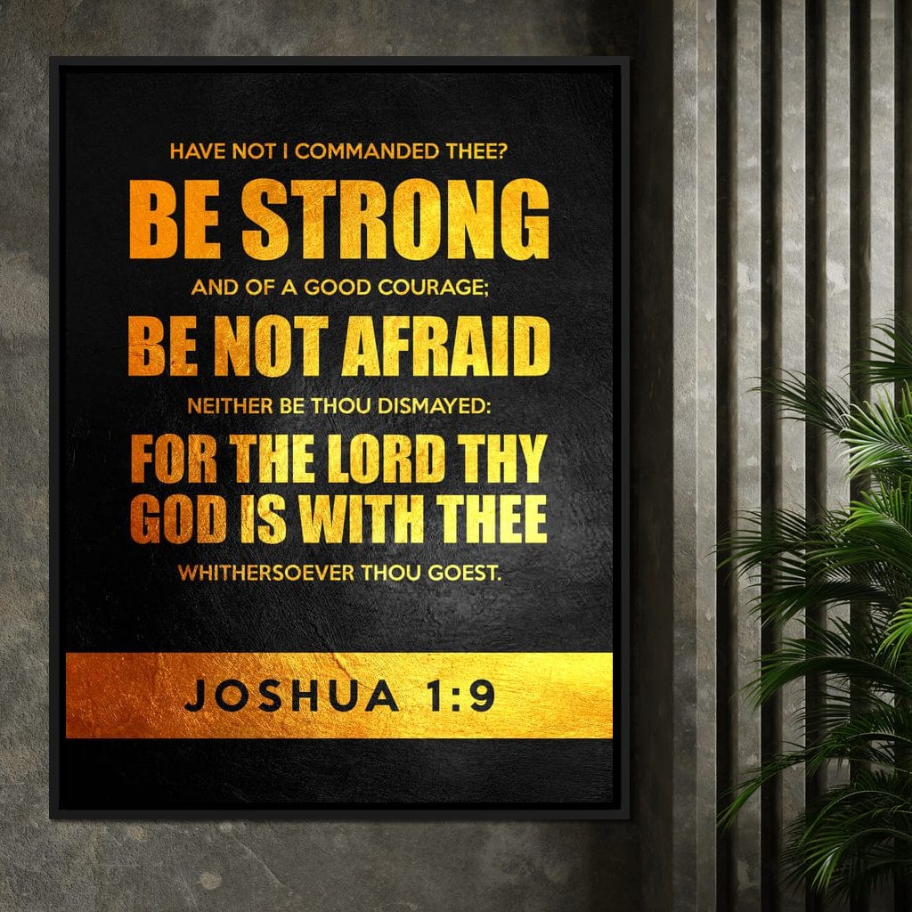 Joshua 1:9 Canvas Wall Art