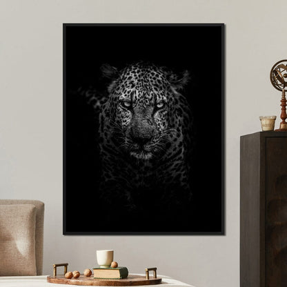 Leopard Black & White Canvas Wall Art