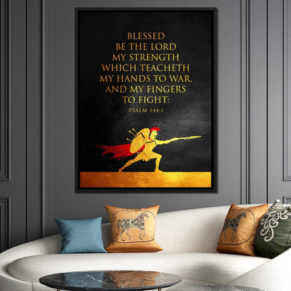 Psalm 144:1 Canvas Wall Art