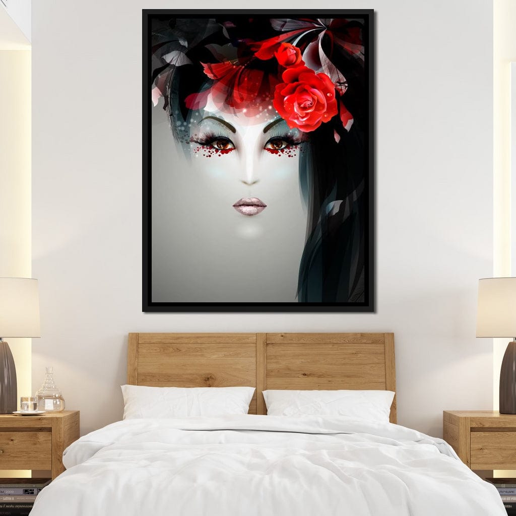 Geisha Portrait Canvas Wall Art
