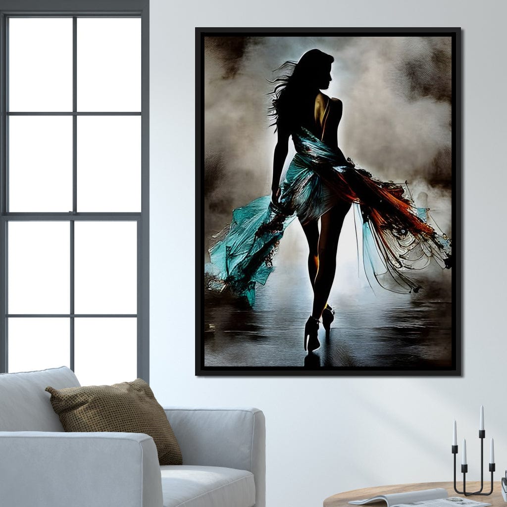Female Portrait Paint Splash 040 Canvas Wall Art
