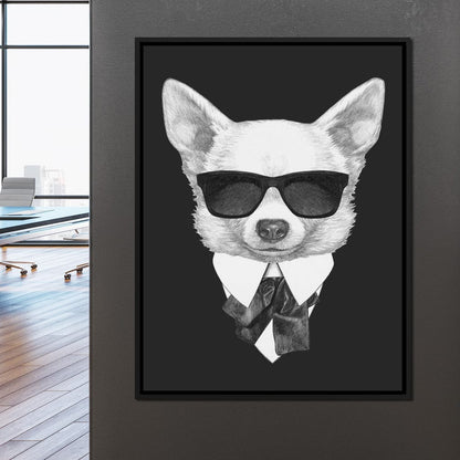 Dressed Up Chihuahua Canvas Wall Art