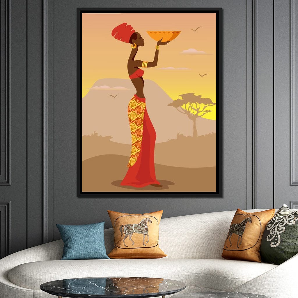 African Offering Canvas Wall Art